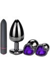 Ànâl Dilâtateurs Plug de taille différente Diamond Jewel Toys Kit de formateur en acier inoxydable Plug en forme de coeur Sti