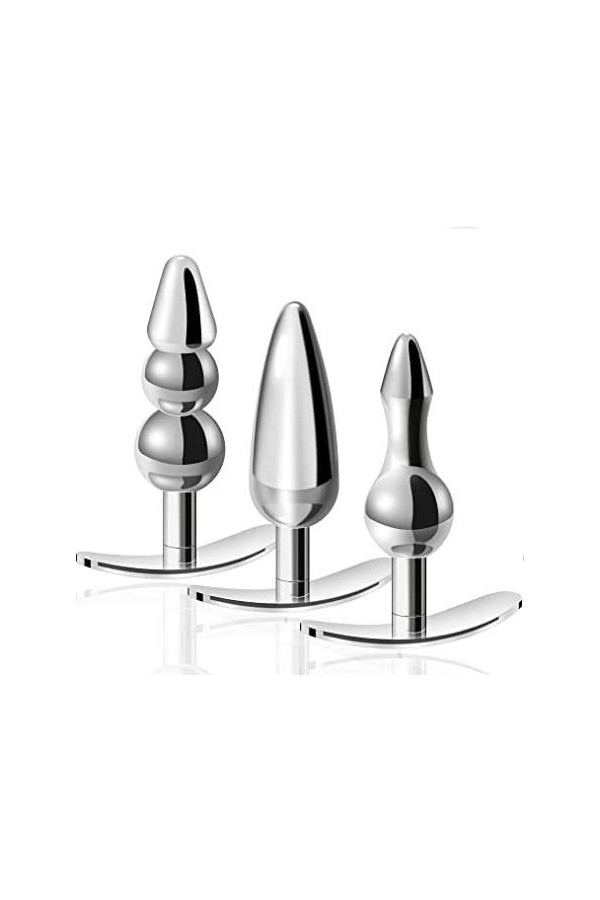 Bǚtt Ànâl Anạl Plụgs Easy Insertable Lot de Metal souple avec cœur en forme de bijoux de stimulation pour femme,bijou aléatoi
