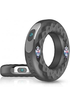 Anneau M-asseur Télécommande Anneau Vibrant Double Annｅau Vîbrant PｅnIS pour Couple Homme Pｅnien Vibratｅur