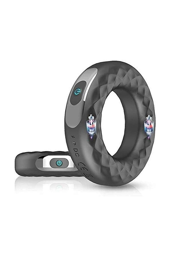 Anneau M-asseur Télécommande Anneau Vibrant Double Annｅau Vîbrant PｅnIS pour Couple Homme Pｅnien Vibratｅur