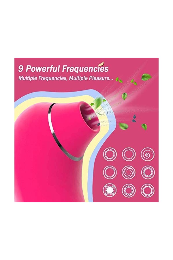 Vibromasseur clitoridien suceur point G silencieux, puissant aspiration vibrant femme succion langue, vibration de vitesses, 