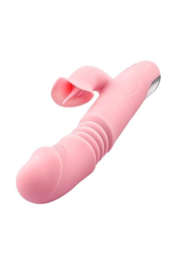 Vibrations de léchage de la langue,Rose clitoridien Suceur Stimulateur Point g et Sein Puissant Silencieux Sextoyse Plaisir F