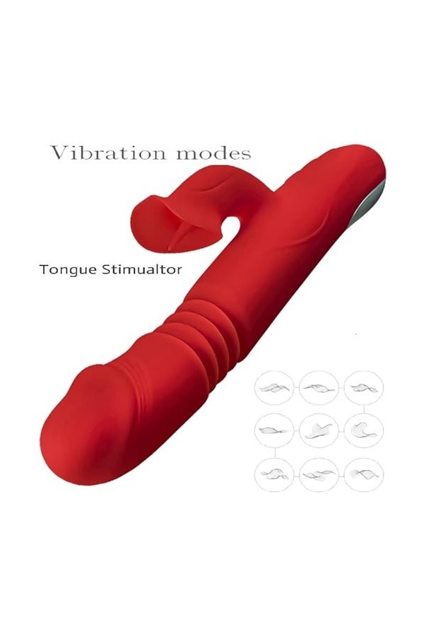 Vibrations de léchage de la langue,Rose clitoridien Suceur Stimulateur Point g et Sein Puissant Silencieux Sextoyse Plaisir F