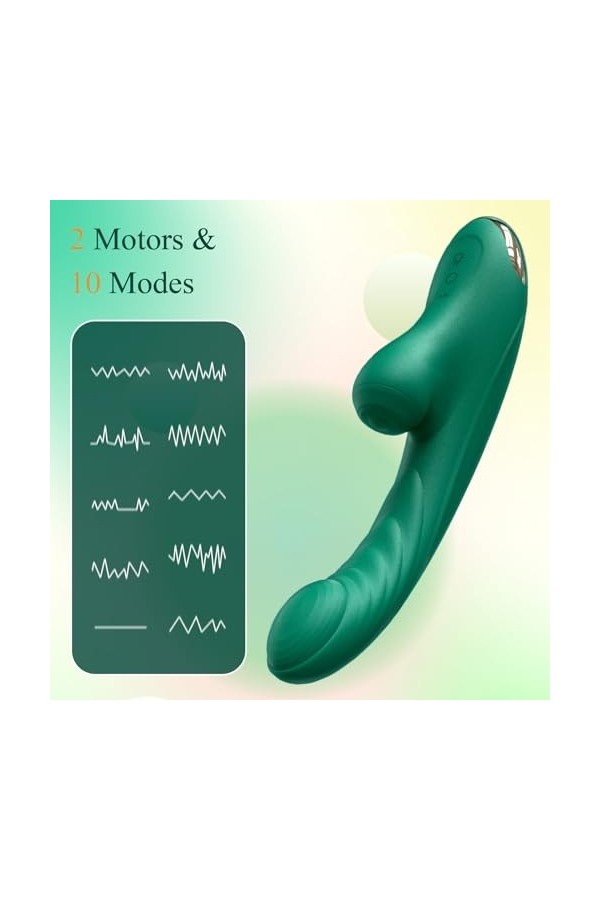 Vibromasseurs Feminin Clitoridien Suceur Puissant, Vibromasseurs Feminin va et vient à Distance Telecommande pour Homme Gode