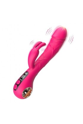 2 EN 1 Vibromasseur Point G Vibromasseurs Feminin Clitoridien Gode Sex Toýs Femme 9 Modes Vibration,Silicone Stimulateur de 