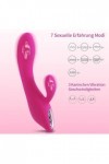 Vibrateurs pour Votre Clitoris et Point G avec Fonction de Poussée - avec 7 Modes de Vibration Puissants，Vibromasseur Puissan