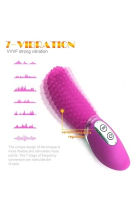 Point G Stimulateur Langue Vìbrante pour Femme Vìbr?-masseur clitoridien Suceur Stimulateur Point g et Sein Puissant Silencie