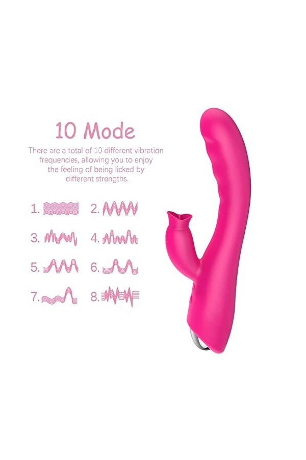 Laṇgụe Vîbrant Rose Sextoyse Plaisir Femme Rose clitoridien Suceur Stimulateur Point g et Sein Puissant Silencieux Sucéur léc