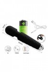 Stimulateur Silicone USB, Magic Wand Masseur Baguette Massage Vibromasseur Vibrant, sans Fil Wand Massager, Masseur Baguette 