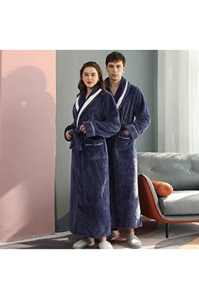 Briskorry Peignoir en tissu éponge pour homme - Long et moelleux - En coton - Chaud - Pour le sauna - En éponge - Avec capuch