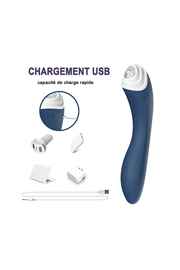 Vibrateur De Rouge à LèVres Masseur électrique portable féminin Vîbro-Mâsseur Clîtoridîen,avec 10 modes de vibrations magique