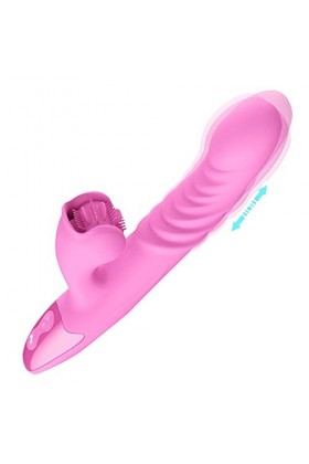 Laṇgụe Vîbrant Rose Sextoyse Plaisir Femme Rose clitoridien Suceur Stimulateur Point g et Sein Puissant Silencieux Sucéur léc