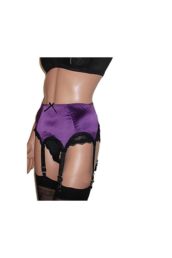 Swanky Pins Porte-jarretelles 6 bretelles Turquoise, bleu ou violet Tailles M, L, XL ou XXL, violet, L