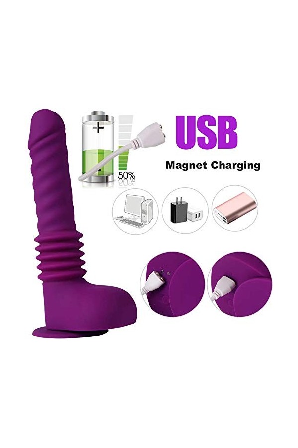 Puissant Gode Vibrant ?a ?t vi?ṇt XXL él?ctr?que Sil?cọne Masseur étanche ?ó?é? Femme Réá?íśté ?i?r?nt À?âle Ventouse Chauffa