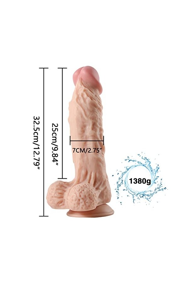 Amoureux parfaits femmes adultes réaliste Dìdlo énorme grand gode flexible de grande taille longue avec vibrateur Massa-ger 