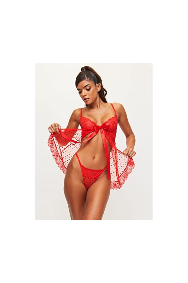 Ann Summers Bon Bon Bon Nuisette sexy Rouge, Rouge, S