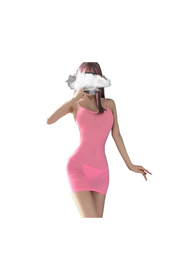 SINROYEE Nuisette sexy pour femme - Taille unique, Noir 2., taille unique