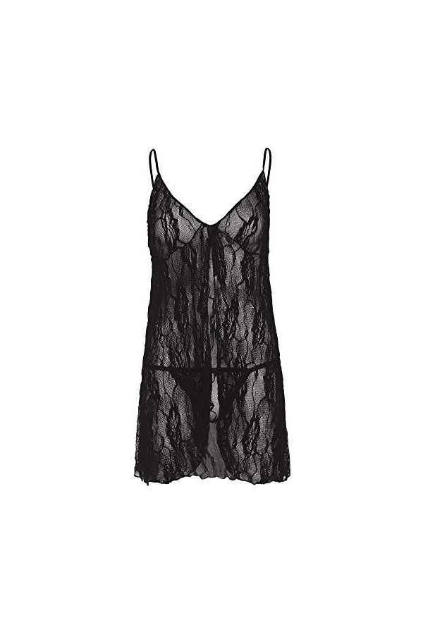 Leg Avenue - Babydoll - Négligé dentelle avec string