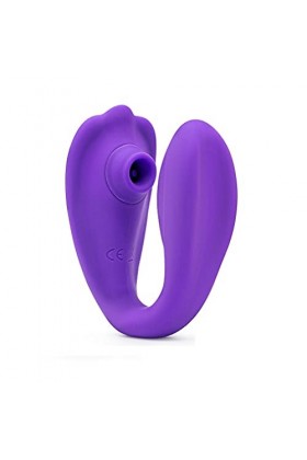 Vîbrộmạssẹür pour Fẹmmẹ avec Sücẹúr de Clîtórîş, Vîbrộmạssẹür Portable avec Modes daspiration.Silicónẹ Impẹrméạble Rẹchargeạ