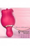 Laṇgụe Vîbrant Rose Double Mas-seur aspi-rateur vibromass-EUR Stimulateur Lang-UE clito-ridien VI-Brant Femme succsion