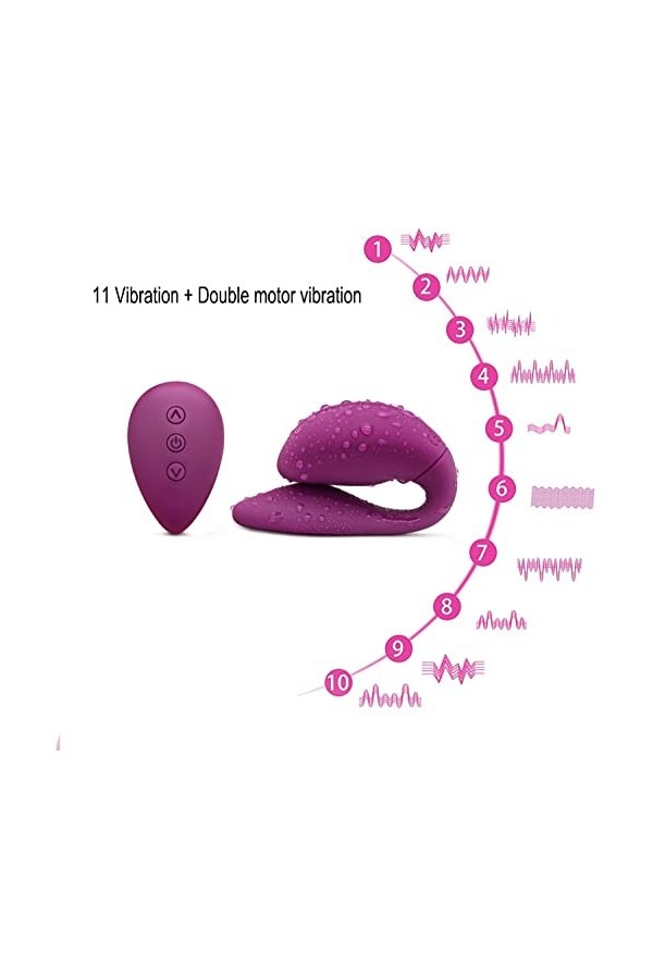 Petit jouet stimulateur Portable Petit jouet pour femme U-Shàped Mássager Télécommande sans fil Tshirt Rechargeable USB g2a