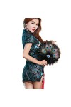 Temptshow Nuisette sexy en dentelle Cheongsam pour femme Noir, Taille unique