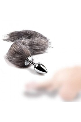 QGK6- A Article En Peluche Farci En Acier Inoxydable De 17 Pouces En Métal Fin Gris Ḁṉ&ḁl Ḅûţţ ṕlṳ&g ḁṉ&ḁlḙ femme ṕrôṧ&ṱḁṱḙ