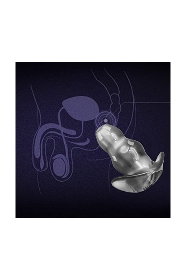 Umd6- Jouet En Silicone De Tunnel Creux Clair Surdimensionné À Base Évasée Pour Débutant Ḁṉḁl Plṳg Ḁṉḁle Femme Prôsṱḁṱe Deḇṳṱ