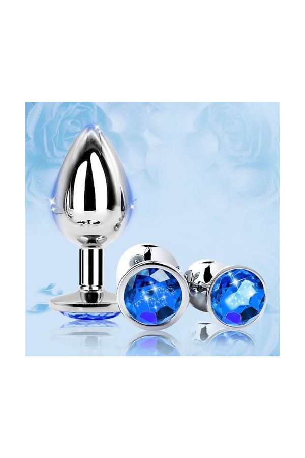 XX03- Bleue Produit Relax En Acier Inoxydable Imperméable Ḁṉḁl Plṳg Ḁṉḁle Femme Prôsṱḁṱe Deḇṳṱḁṉt Homme Vḯḇrḁṉṱ Plṳgs Ḁṉḁls T