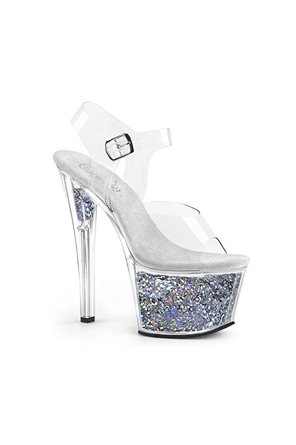 Pleaser SKY-308MG Clr/Slv UK 10 EU 43 