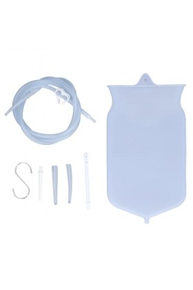 Nikou Enema Kit Set Bag Silicone 2L pour Coffee Home Intestinal Cleansing