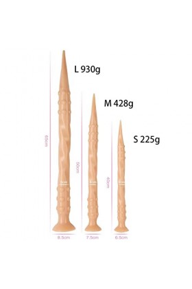 Jouet de relaxation granule de massage des bosses extra-long fileté en 4 couleurs et 3 tailles,Violet,L