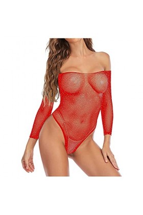 Femme Sexy érotique Lingerie Sexy Femme Coquine Hot Lingerie Femme Dentelle Ensemble Collant Resille Chair Body Transparent F