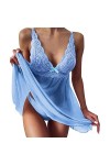 PANPANY Chemise De Nuit en Lingerie pour Sexy Femme 2023 Femme Cadeau String Sexy Saint Valentin Sexy Dentelle Night Wear Pus