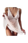 PANPANY Chemise De Nuit en Lingerie pour Sexy Femme 2023 Femme Cadeau String Sexy Saint Valentin Sexy Dentelle Night Wear Pus