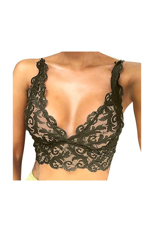 Femmes Lingerie Corset Dentelle Fleurs Bralette Bralet Soutien-Gorge Débardeur Crop sous-Vêtements Soleil Sucré Lingerie Arm