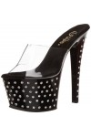 Pleaser Stardust-701, Plateau. Femme, Noir CLR/Blk , 40 EU