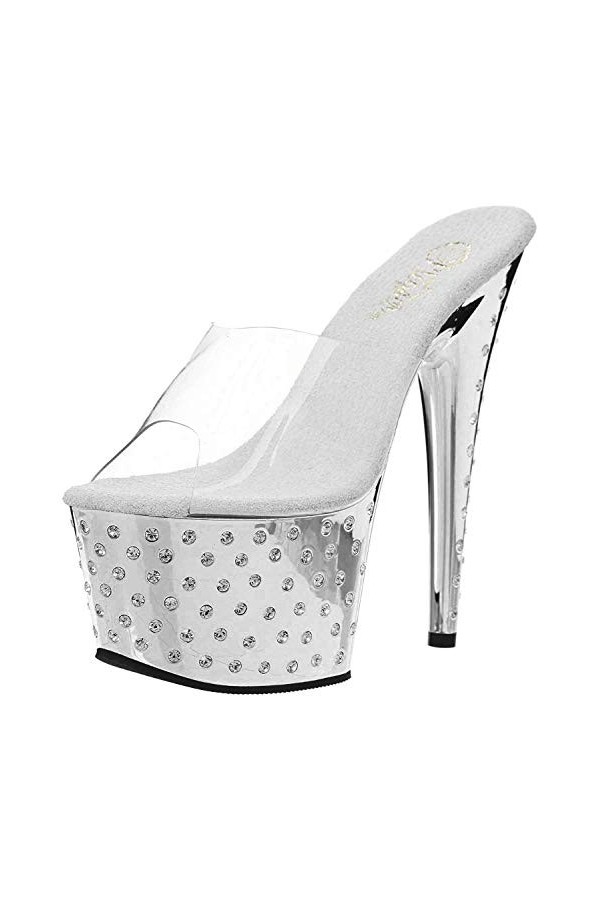 Pleaser Stardust-701, Plateau. Femme, Noir CLR/Blk , 40 EU