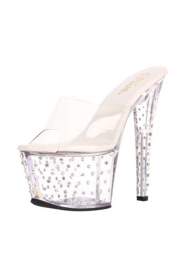 Pleaser Stardust-701, Plateau. Femme, Noir CLR/Blk , 40 EU