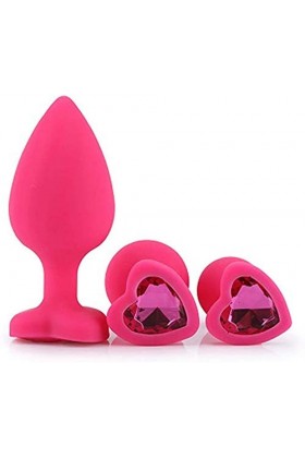 Ànâl Plug 3 pièces/ensemble prise en acier inoxydable de luxe gemme bijou en métal cristal design jouets débutants pour homme