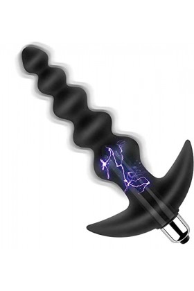 Double Anneau Vibrant Pénis,Masseur de prostate avec vibrateur anal vibrant en silicone avec 8 vibrations YX9