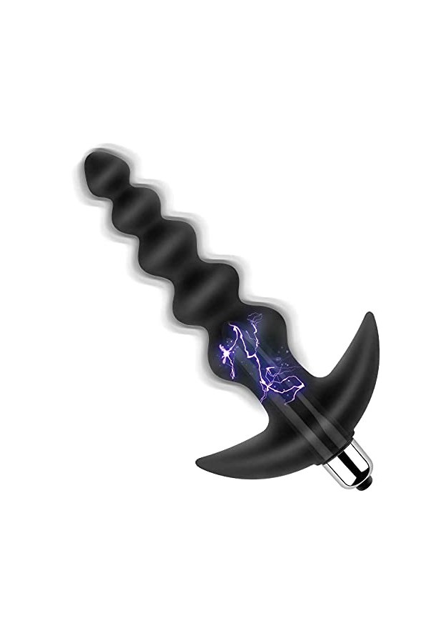 Double Anneau Vibrant Pénis,Masseur de prostate avec vibrateur anal vibrant en silicone avec 8 vibrations YX9