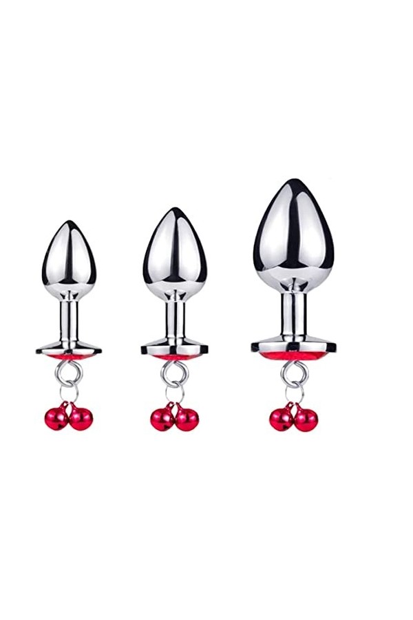 Fond rond rouge clair Ànâl 3pcs / set Cristal Diamant Métal Pierres Précieuses Accessoires Pendentif Massage Ensemble Jouet P