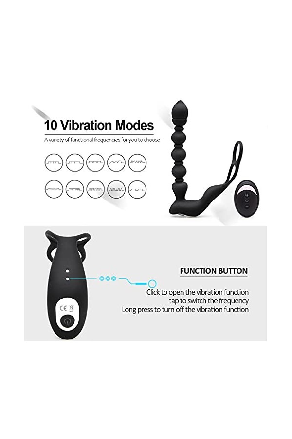 Hommes Relax Jouet Multi Fonction Hommes Silicone electrique Prostata Silicone Amal Plug Butte Perles Amus Formation Adulte S
