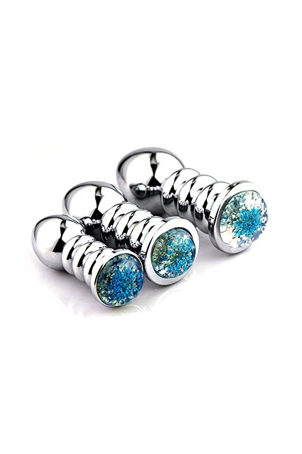 Ànâl Plug 3 pièces/ensemble prise en acier inoxydable de luxe gemme bijou en métal cristal design jouets débutants pour homme