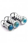 Ànâl Plug 3 pièces/ensemble prise en acier inoxydable de luxe gemme bijou en métal cristal design jouets débutants pour homme
