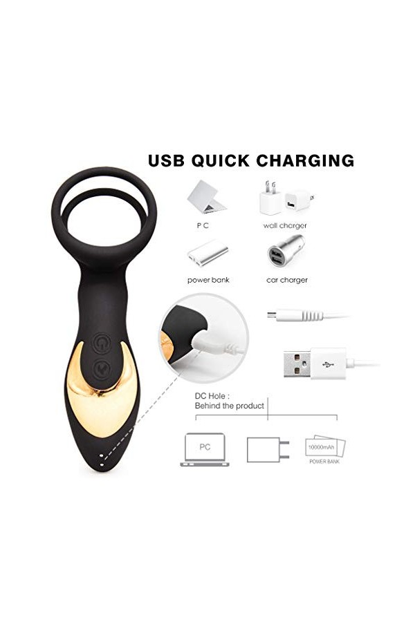 Chargement USB à Plusieurs Vitesses Prôstàté Massager Moving 360 degrés Rotation Télécommande sans Fil Prostata for HommesOJ7