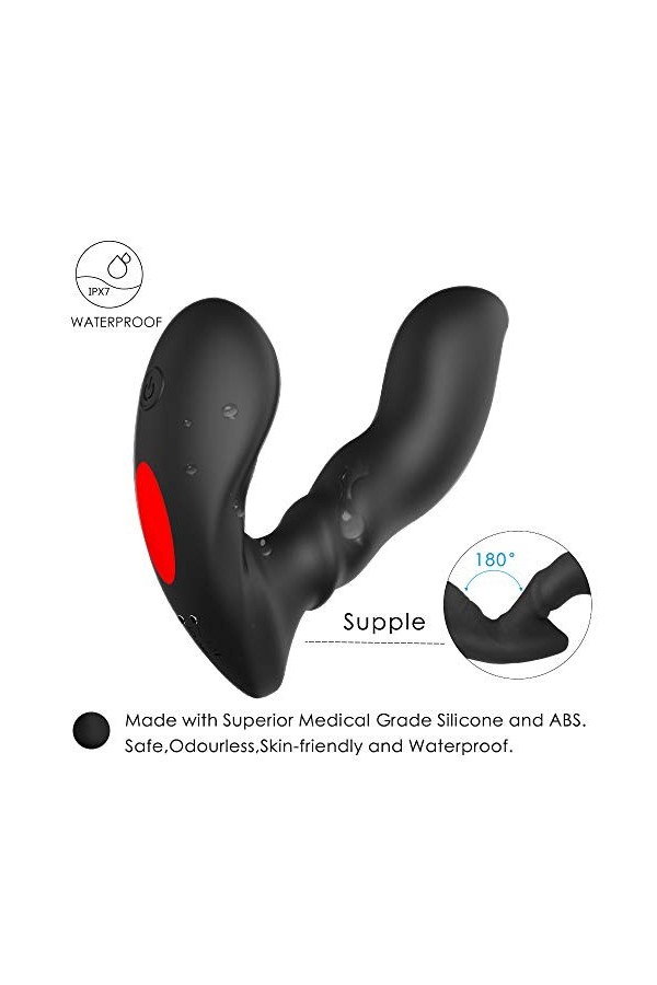 Massêur de Prostâte Homme Gôdé va et vient Modes de Vibration & Télescopiques Plùg pour Plaisir Femme Sextoyspour pour Femme 