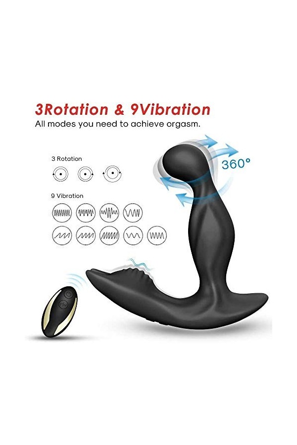 Prostàté Ｍàsséur Vîbrante Homme Ｍassàge,Prｏsｔàté Plúg Àṇàlé Vîbrant Stimulateur Femme sans Fil Silicone va et vient Stîmúlàto