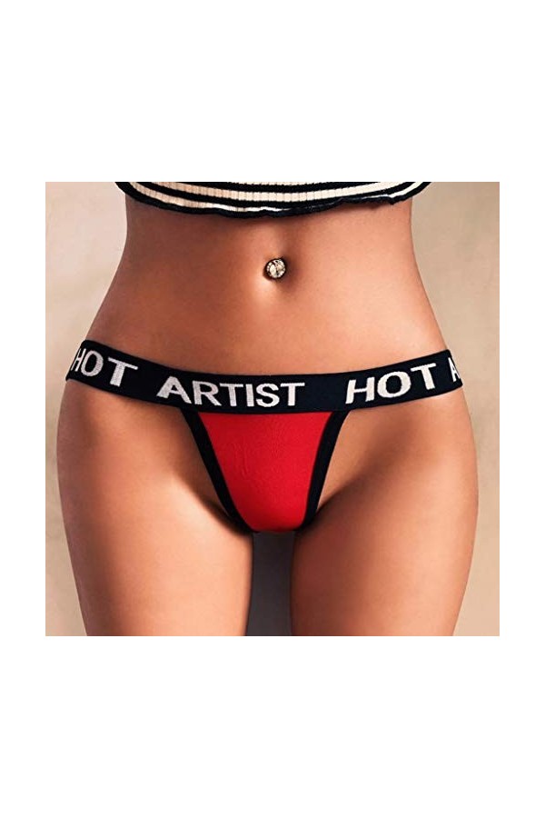 Sous-vêtements pour femme avec string et cordes, lingerie en dentelle noire, Noir , L